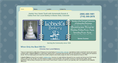Desktop Screenshot of lobacksbakery.com